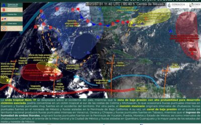 Permanecerán lluvias en Oaxaca por Onda tropical 17