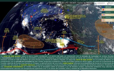 Se esperan lluvias, chubascos y tormentas en diferentes puntos de la entidad