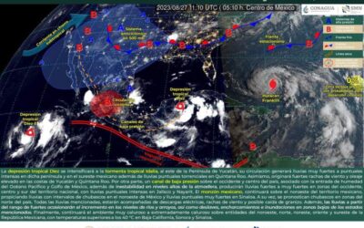 Canal de baja presión ocasionará lluvias fuertes durante este domingo