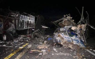 Choque entre autobús y Torton en la Oaxaca-Puebla deja 14 muertos