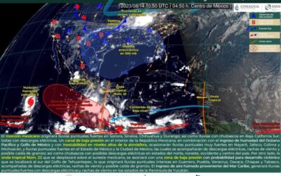 Onda tropical número 22 continuará dejando lluvias fuertes, tormentas y rachas de viento