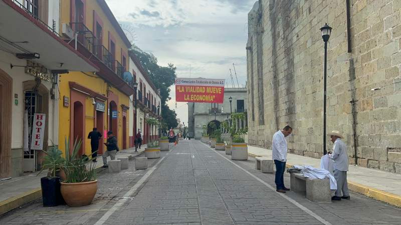 piden-comerciantes-apertura-de-vialidades-en-el-centro-de-oaxaca