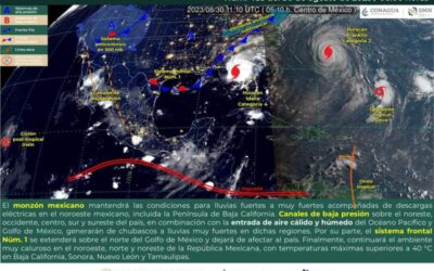 Pronostican lluvias fuertes para la Costa, Mixteca y Sierra Sur