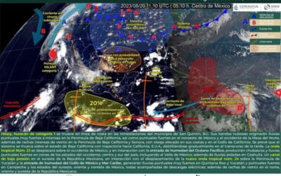 Salida de la onda tropical número 23 traerá lluvias ligeras en el estado