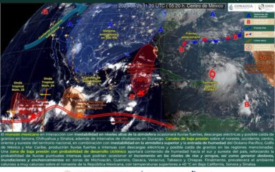 Se prevén lluvias intensas y ráfagas de viento en una parte del estado durante el día