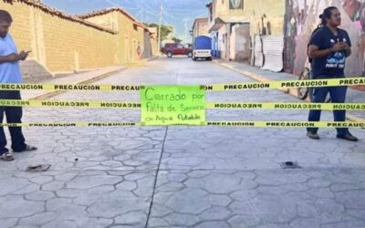 Cierran calles en Miahuatlán de Porfirio Díaz