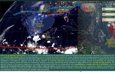Continuarán lluvias ligeras y moderadas en la entidad para este viernes