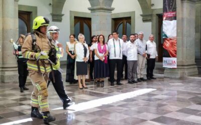 Encabeza Gobernador Salomón Jara Segundo Simulacro Nacional 2023 desde Palacio de Gobierno