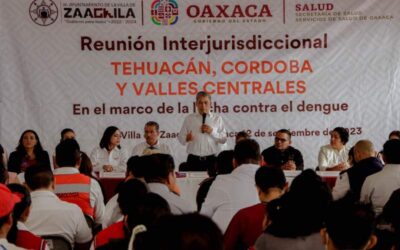 Inauguran en Zaachila la 2da. Reunión Interestatal Jurisdiccional de estrategias contra el dengue e inicia la Jornada Nacional de Salud de Vacunación