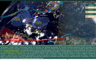 Lluvias moderadas y tormentas aisladas se prevén para este domingo en Oaxaca