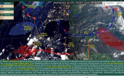 Paso de la onda tropical número 25 continuará dejando lluvias y tormentas