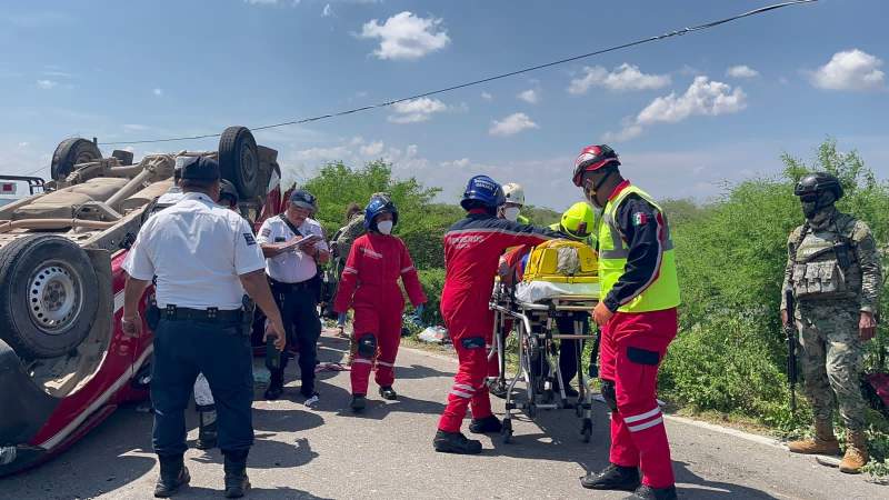 Se registra fuerte accidente en el tramo Juchitán – Unión Hidalgo; hay nueve lesionados de manera preliminar