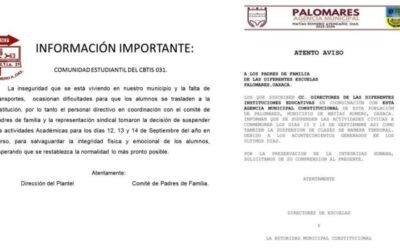 Suspenden clases ante la creciente inseguridad en la zona norte del Istmo