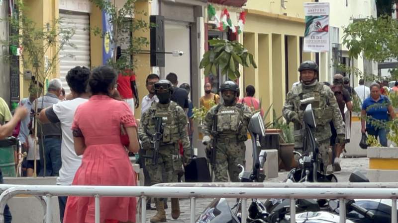 La Marina resguarda accesos al zócalo de Oaxaca; no se reportan incidentes