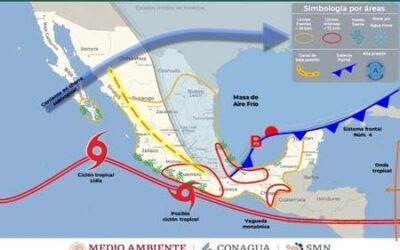 Ante frente frío número 4, probabilidad de lluvias en regiones de Oaxaca