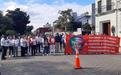 Continúan manifestaciones de trabajadores del PJF en Oaxaca