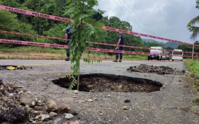 Dos socavones se reportan en la carretera Tuxtepec – Valle Nacional