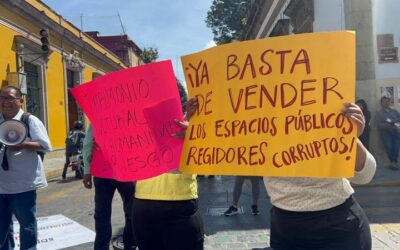 En rechazo a Expo Feria Artesanal, comercio establecido bloquea calles en Oaxaca