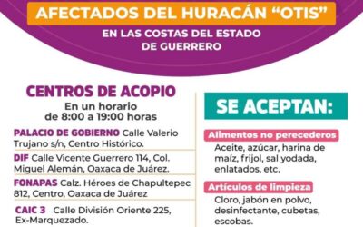 Instruye Gobernador Salomon Jara a su gabinete sumarse a tareas de apoyo en el estado de Guerrero