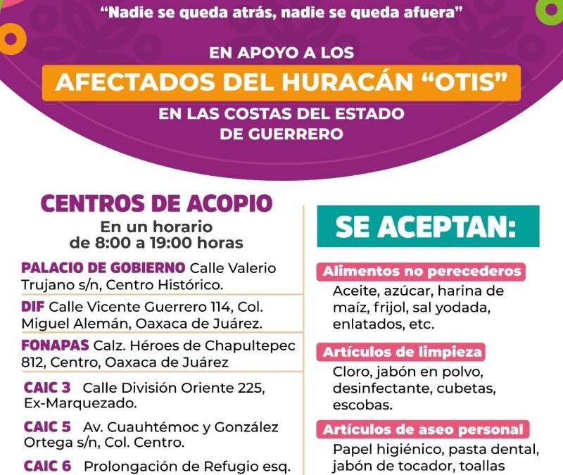 Instruye Gobernador Salomon Jara a su gabinete sumarse a tareas de apoyo en el estado de Guerrero