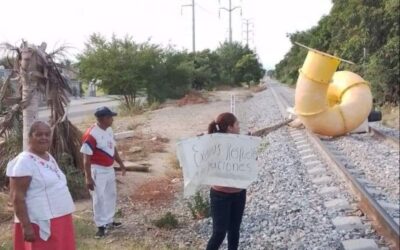 Protestas en el marco de la visita de AMLO en el Istmo