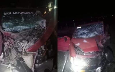 Mueren dos hombres prensados en brutal choque en la carretera 175 Oaxaca