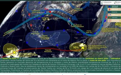 Pronostica Protección Civil día con cielo despejado a medio nublado con lluvias escasas