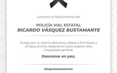 Muere elemento Vial en la capital