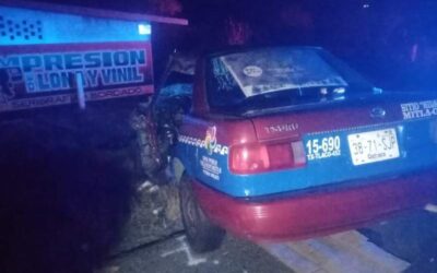 Accidente deja un muerto y cuatro heridos en Tlacolula de Matamoros