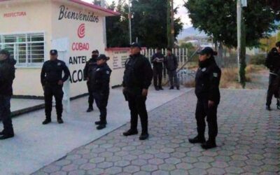Ante rumores de un tiroteo, COBAO y SSPC implementan operativo en el Plantel 46
