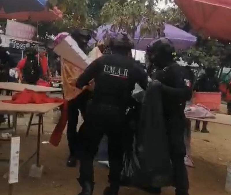 Decomisan fuegos pirotécnicos en la Central de Abasto