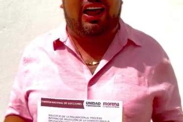 Se registra Humberto Parrazales para buscar candidatura de Morena a la diputación local