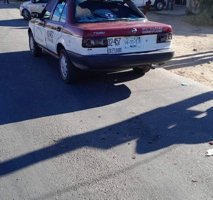 Se confrontan transportistas en San Sebastián Etla