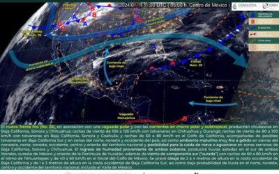 Continuarán las lluvias de intensidad variable y bajas temperaturas por frente frío número 26