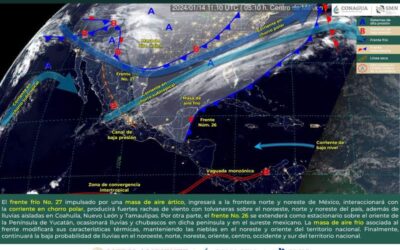 Se esperan lluvias ligeras, evento fuerte de norte y bajas temperaturas en Oaxaca