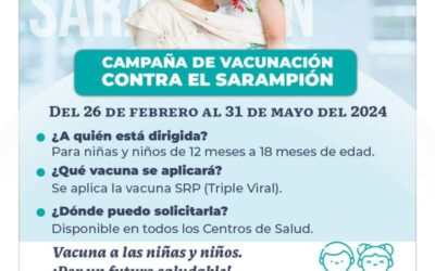 Alista SSO campaña de vacunación gratuita contra sarampión