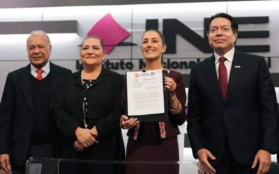 Claudia Sheinbaum se registra ante el INE como candidata a la Presidencia de México