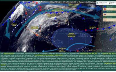 Persistirá ambiente caluroso, baja probabilidad de lluvias y vientos variables este viernes