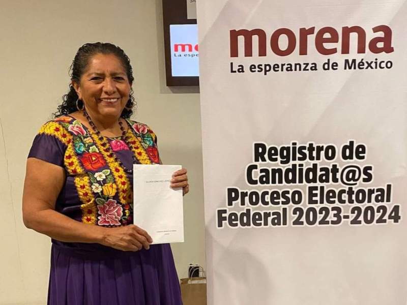 Va Gloria Sánchez por diputación federal del distrito 7 con la coalición Sigamos Haciendo Historia