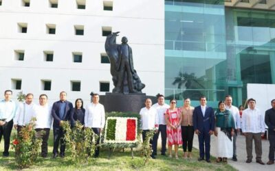 Conmemoran congresistas el 218 aniversario del natalicio del expresidente Benito Juárez García