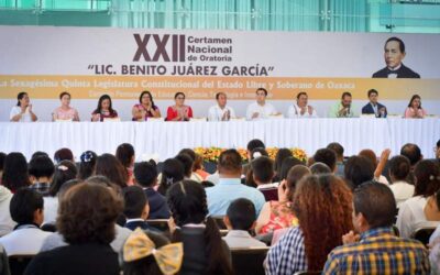 Inauguran en el Congreso de Oaxaca la edición XXII del Certamen Nacional de Oratoria, en su etapa estatal