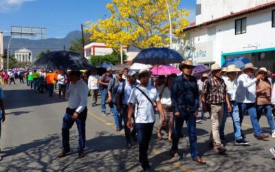 Marcha la Sección 22 en Oaxaca