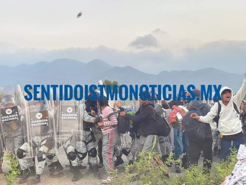 Caravana de migrantes rompe cerco montado por INM y GN en el Istmo