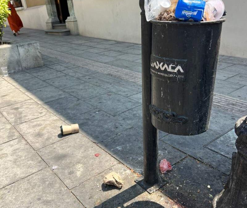 En Oaxaca de Juárez sigue presente la problemática de basura