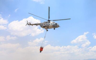 Continúan los trabajos de combate en incendio forestal de Tepelmeme Villa de Morelos