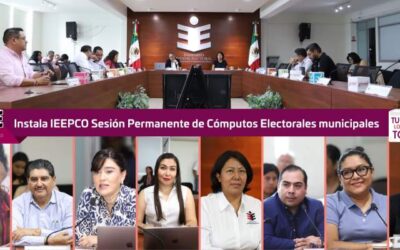 Instala IEEPCO Sesión Permanente de Cómputos Electorales municipales