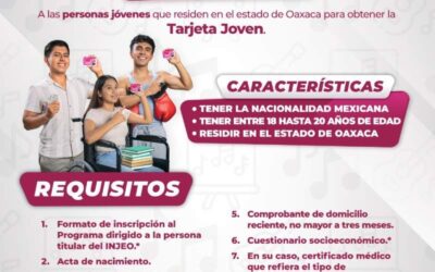 Lanza Gobierno de Oaxaca Tarjeta Joven para impulsar el desarrollo de este sector