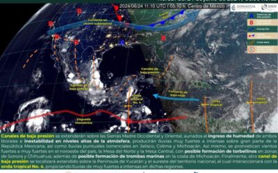 Se presentarán lluvias y tormentas para Oaxaca durante el inicio de semana