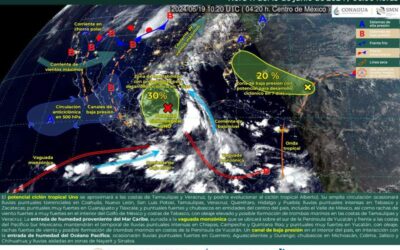 Se prevén lluvias fuertes durante la tarde noche de este miércoles en Oaxaca