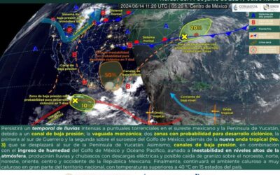 Se pronostican lluvias fuertes durante los próximos cinco días en Oaxaca